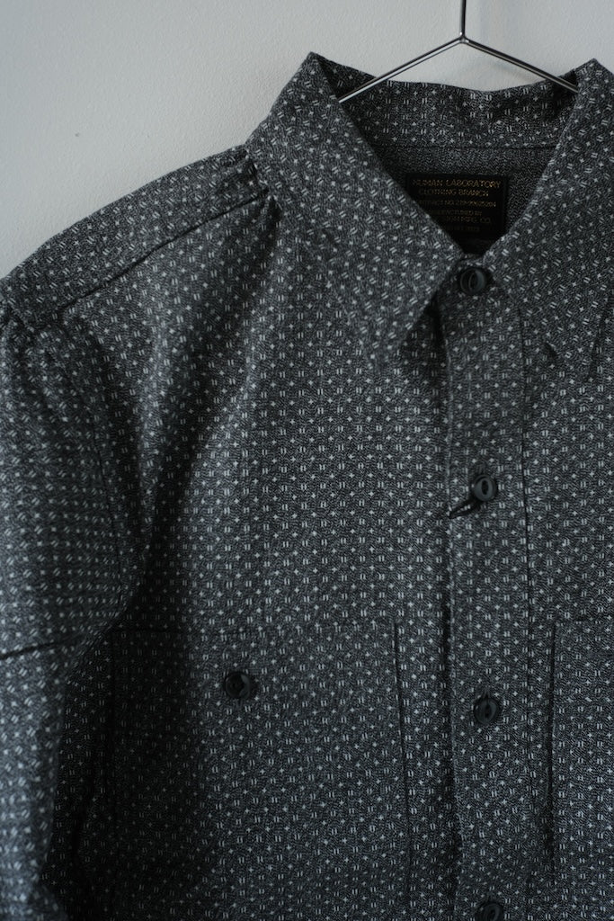 BLACK SIGN JYUUMONJI HEATHER CHAMBRAY WORK SHIRT