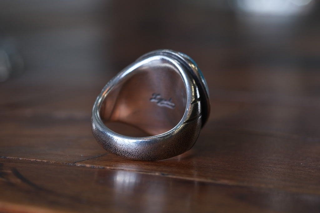 LYNCH SILVER SMITH TURQUOISE RING