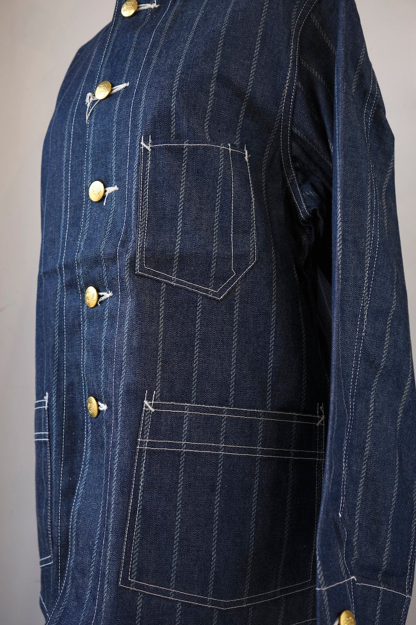 DAPPERS CLASSICAL STANDCOLLAR WORK JKT INDIGO WABASH LOT1457