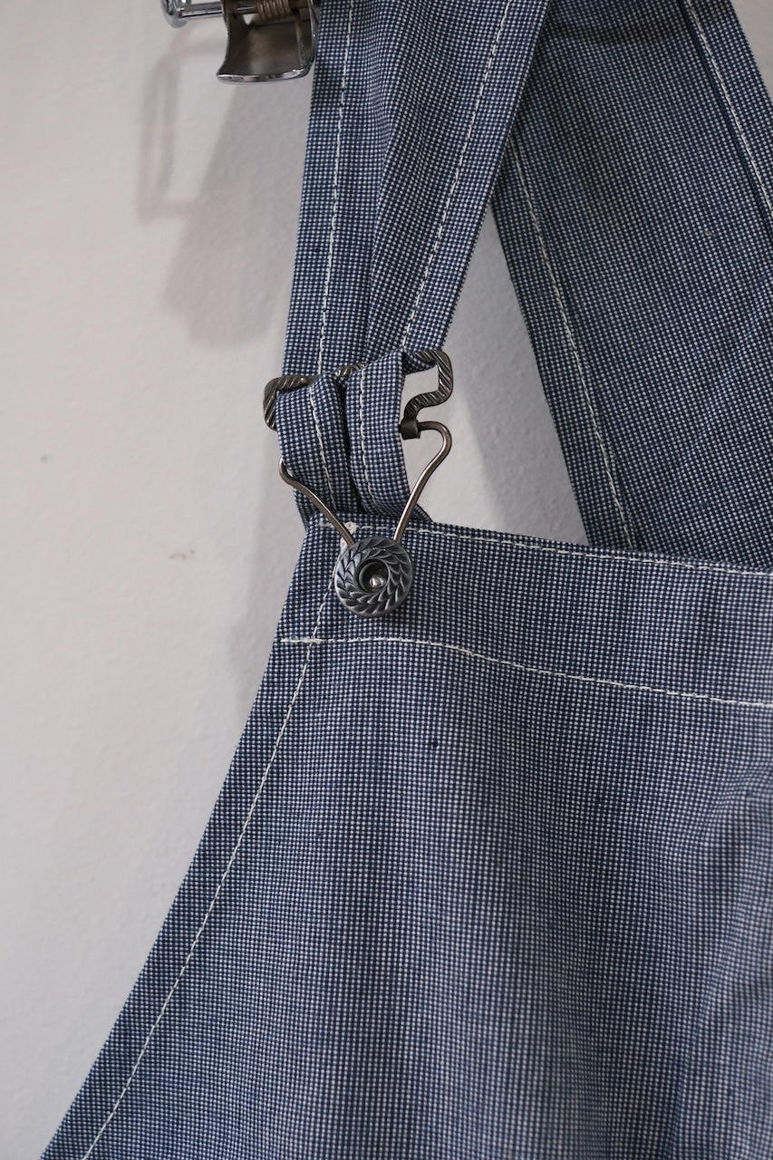 DAPPERS CLASSICAL RAILROADER BIB OVERALLS PIN CHECK LOT1570