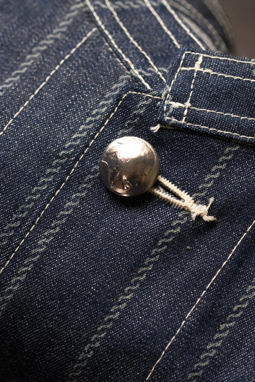 OLD 5CENT COIN CONCHO CHANGE BUTTON