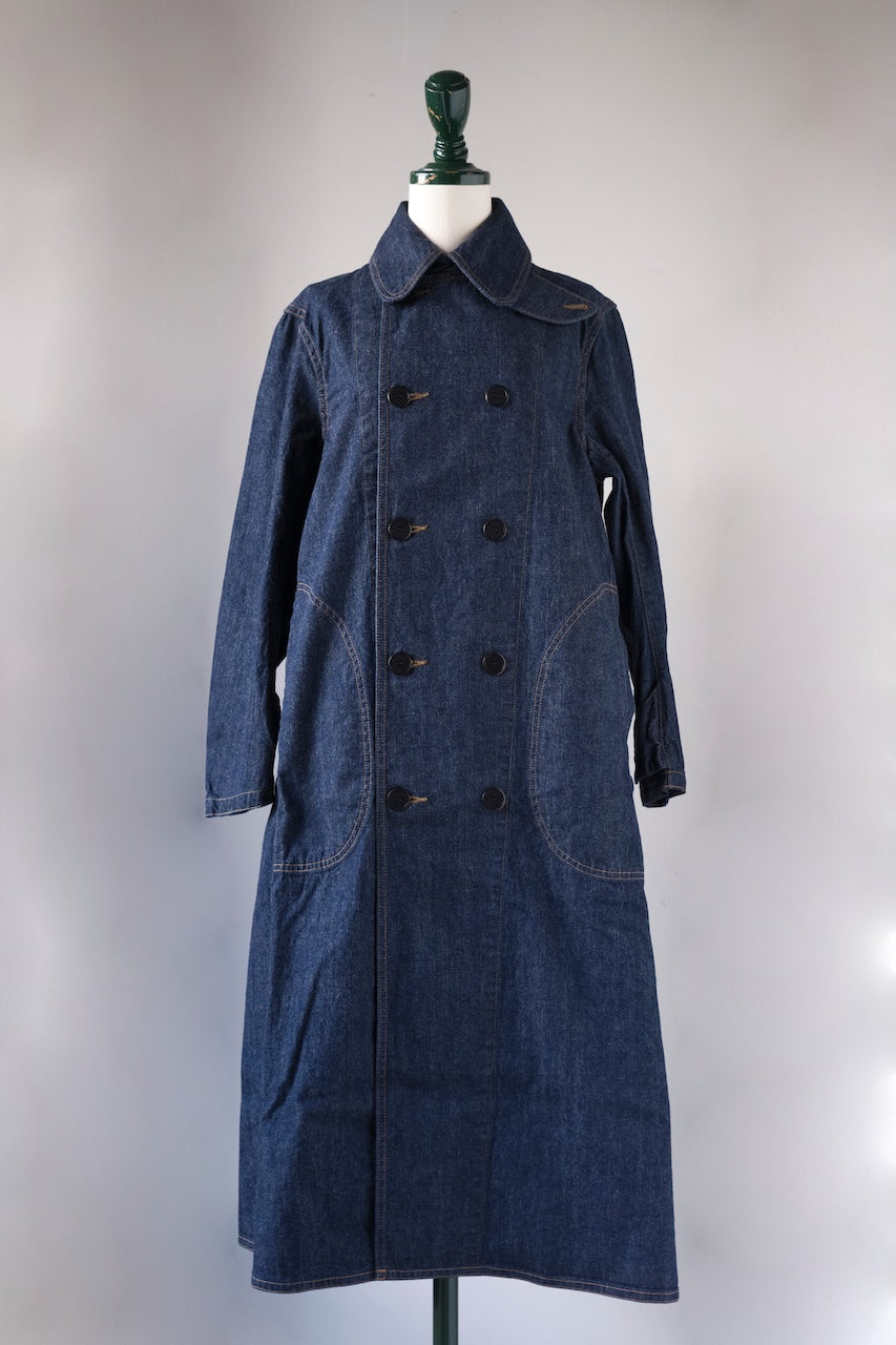 BLACK SIGN 1930 HITMAN COAT DARK INDIGO – grandguignol