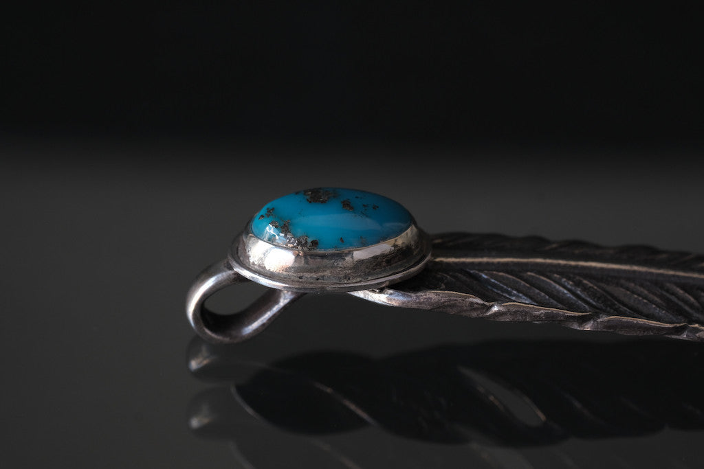 LYNCH SILVERSMITH FEATHER(M) KINGMAN TURQUOISE 3