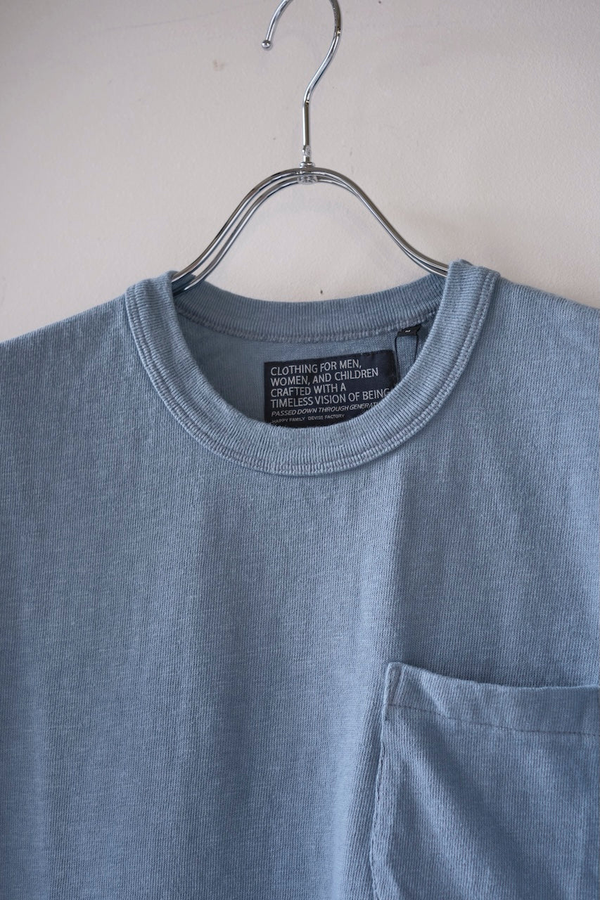 DEVISE FACTORY POCKET T-SHIRT H.BLUE