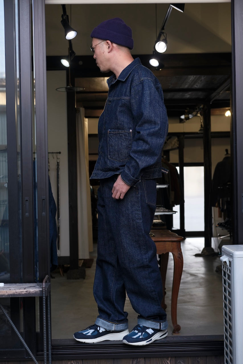 BLACK SIGN 14oz DENIM PLEATS JKT