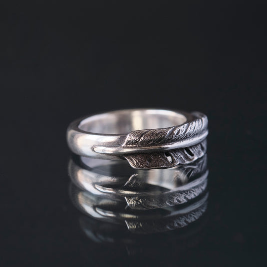 LYNCH SILVERSMITH FEATHER RING