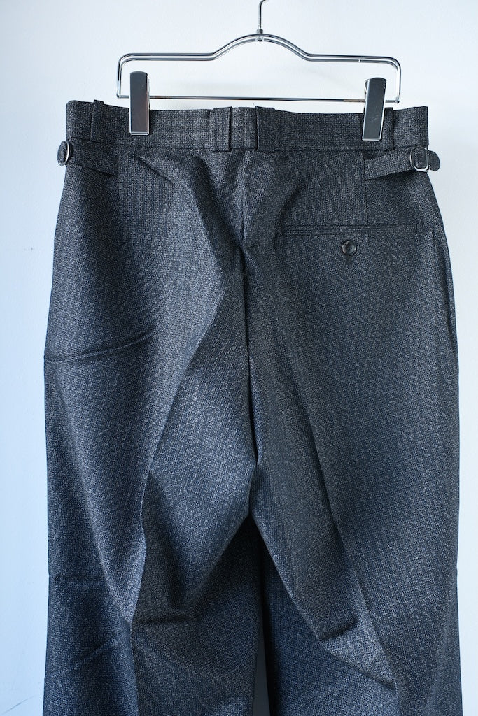 BLACK SIGN 1930s TWISTED YARN WOOL DRESS TROUSERS