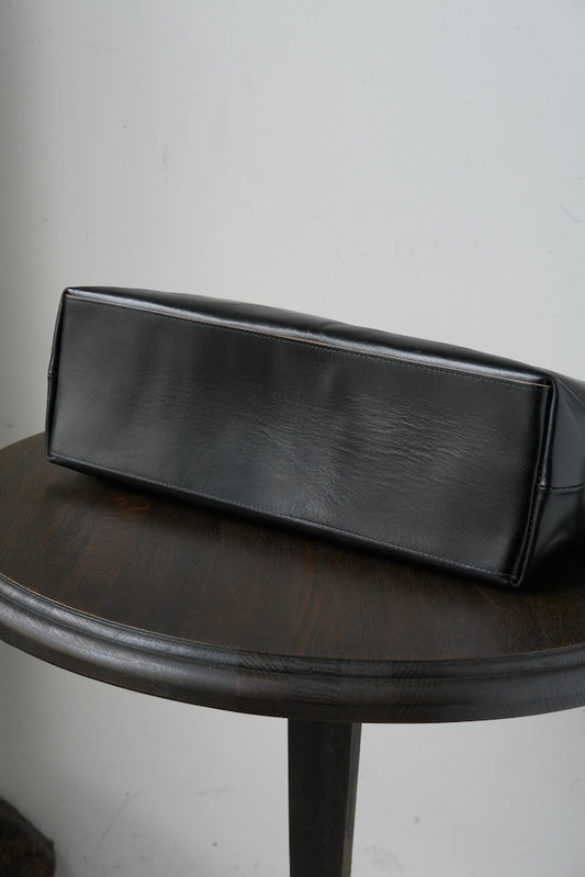 ROLLING DUB TRIO BOX TOTE BAG BLACK HORSE LEATHER