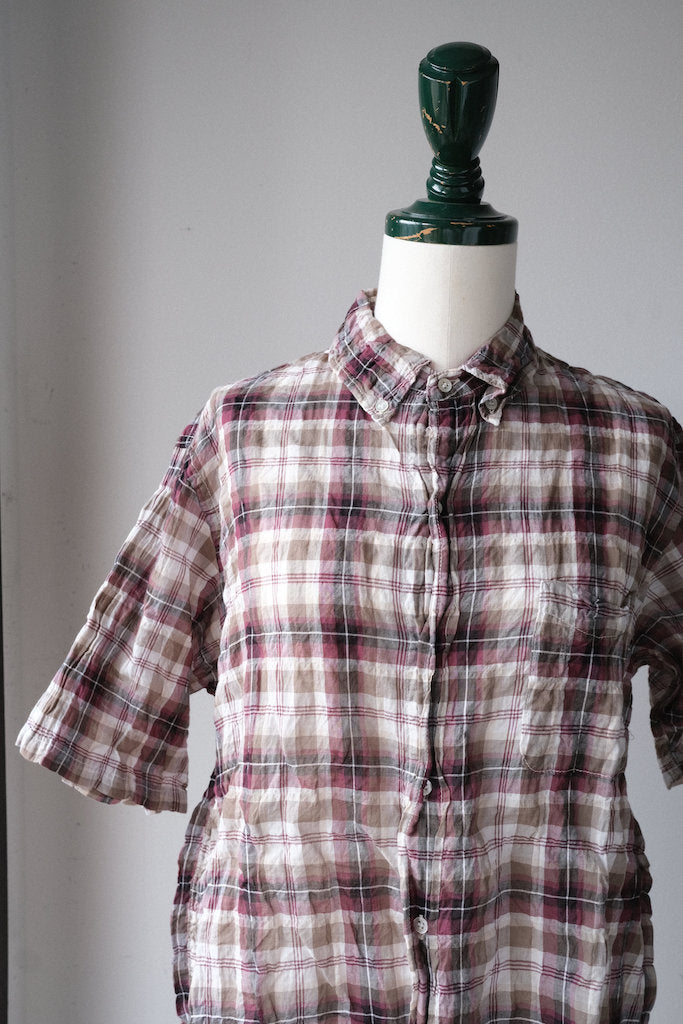 WALK ON 80/ SHIRRING S/S BD SHIRT