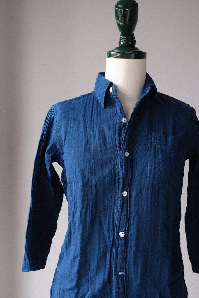 WALK ON 2/3SLLEVE GAUZE SHIRT GARMENT DYE