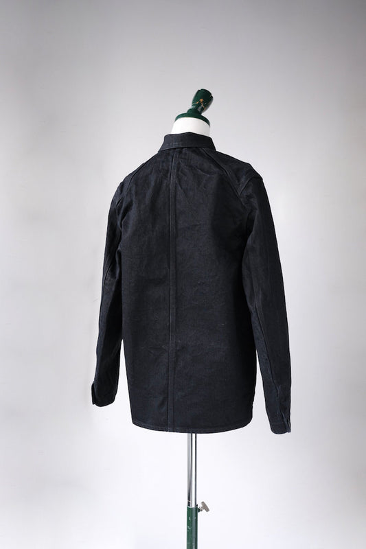 BLACK SIGN 15oz BLACK DENIM DELTA JACKET