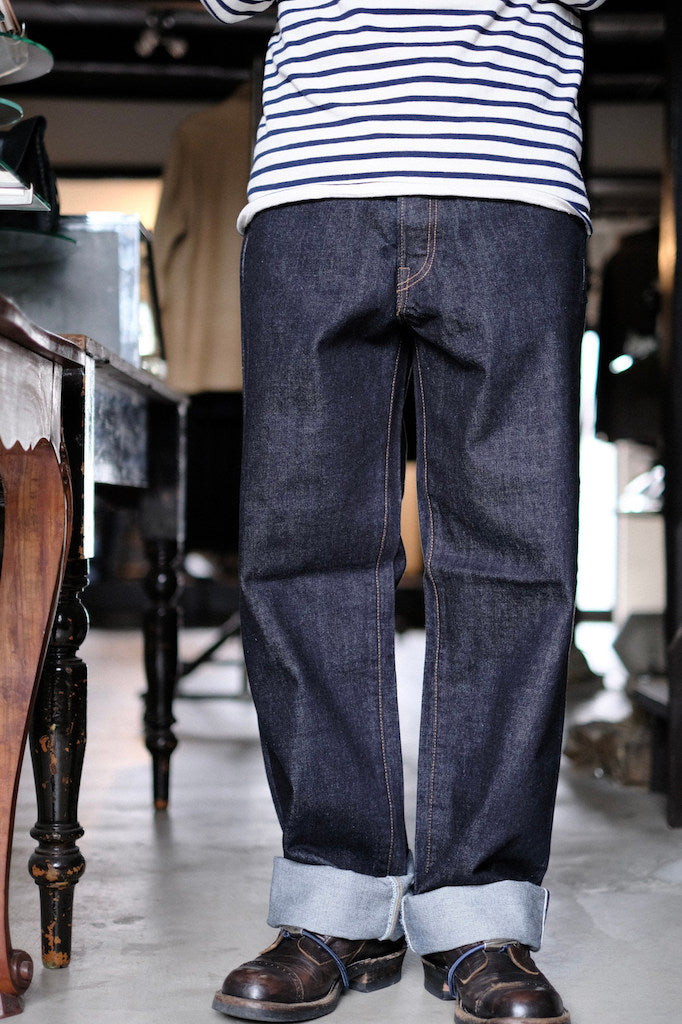 BLACK SIGN 14oz BS DENIM WIDE STRAIGHT