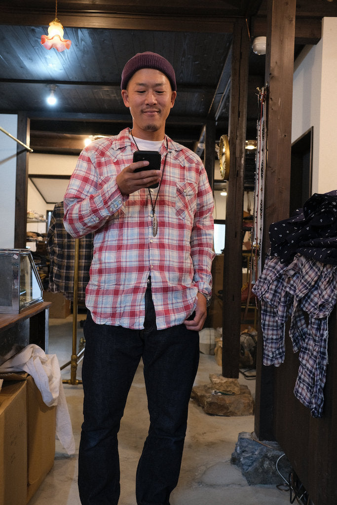 WALK ON WESTERN SHIRT OF OPEN COLLAR