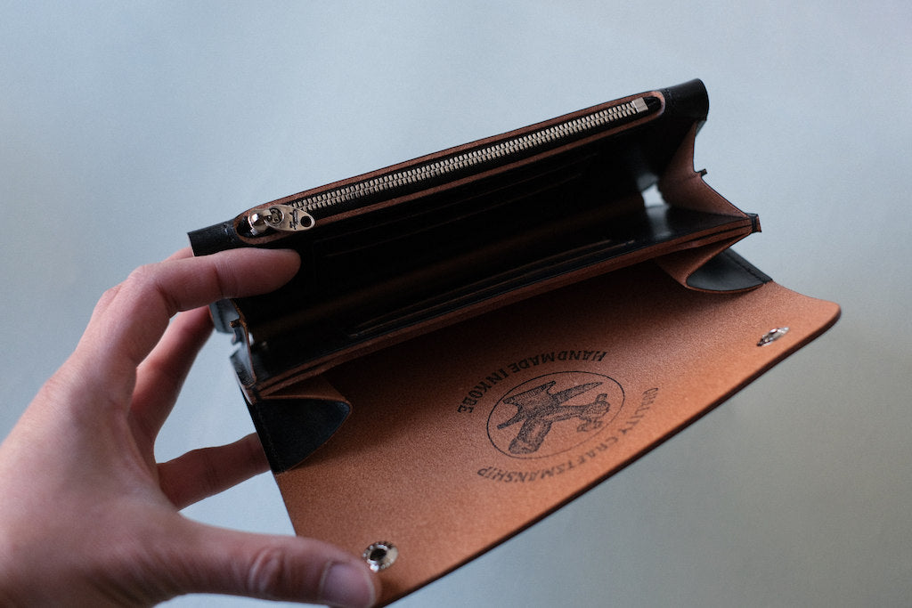 LYNCH SILVERSMITH DEVELOP BIKER WALLET BRIDLE LEATHER