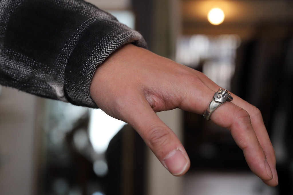 LYNCH SILVER SMITH ANCHOR RING(L)