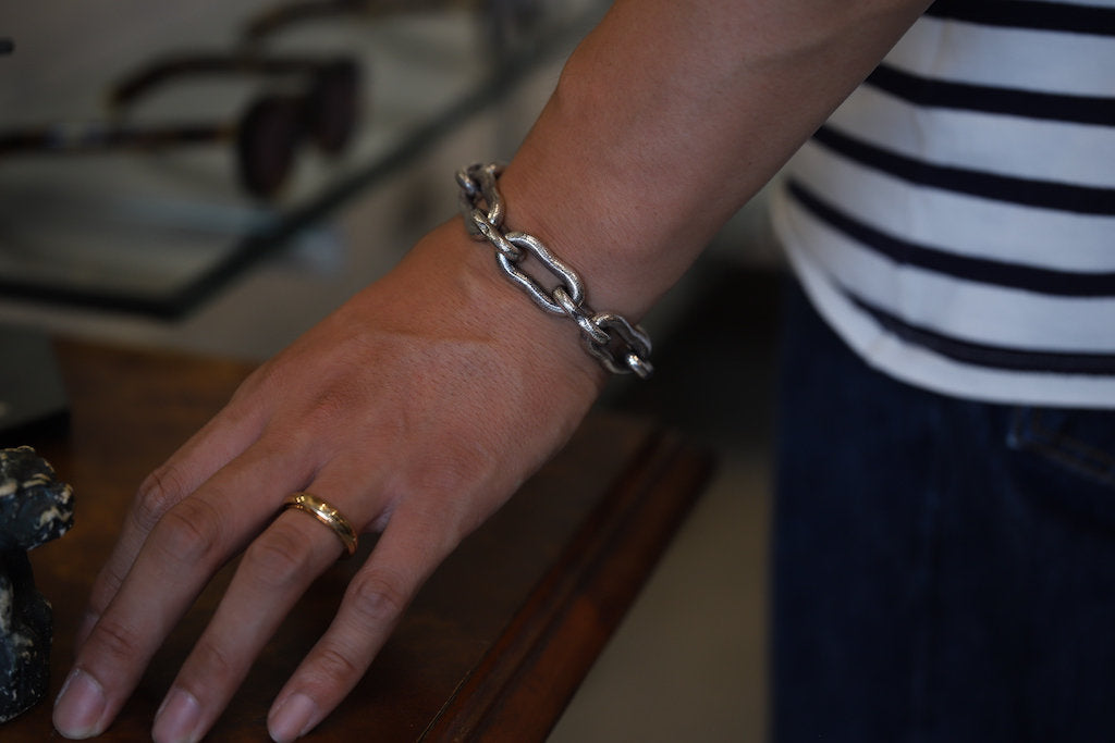 LYNCH SILVER SMITH DOGBONE BRACELET