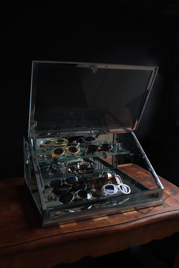 1920`s FRENCH ANTIQUE GLASS CASE