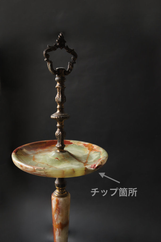 FRENCH ANTIQUE MARBLE ASH TRAY STAND