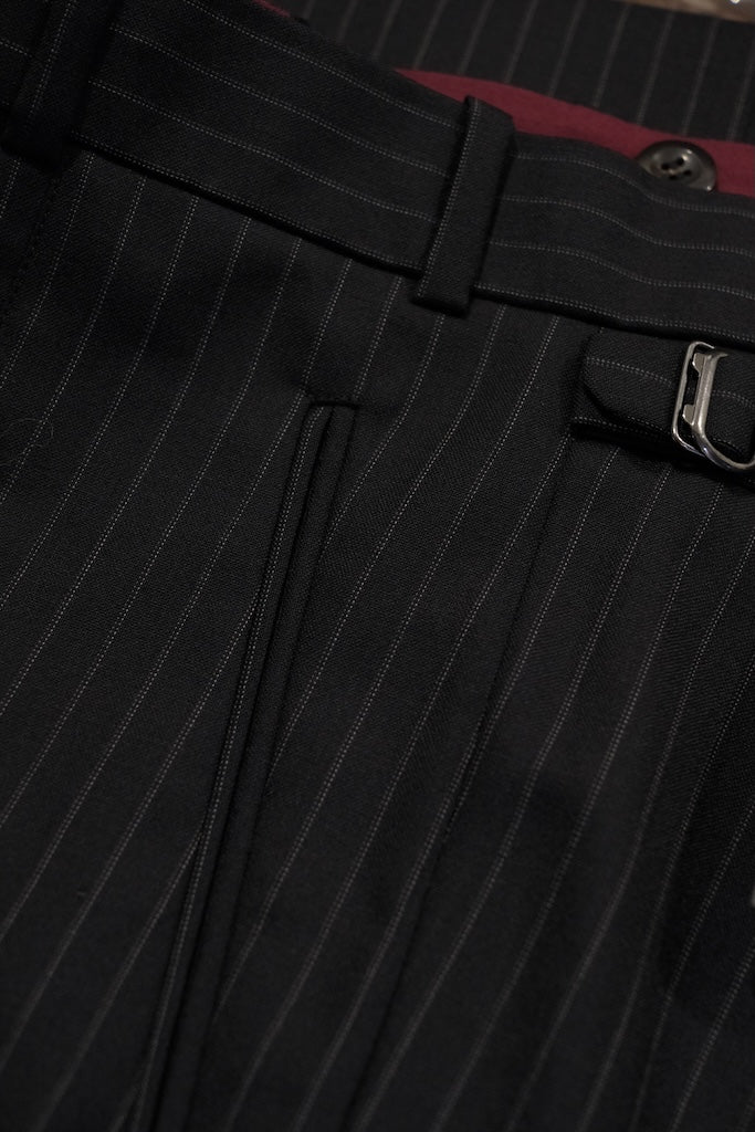 BLACK SIGN 1930s DRESS TROUSERS STRIPE