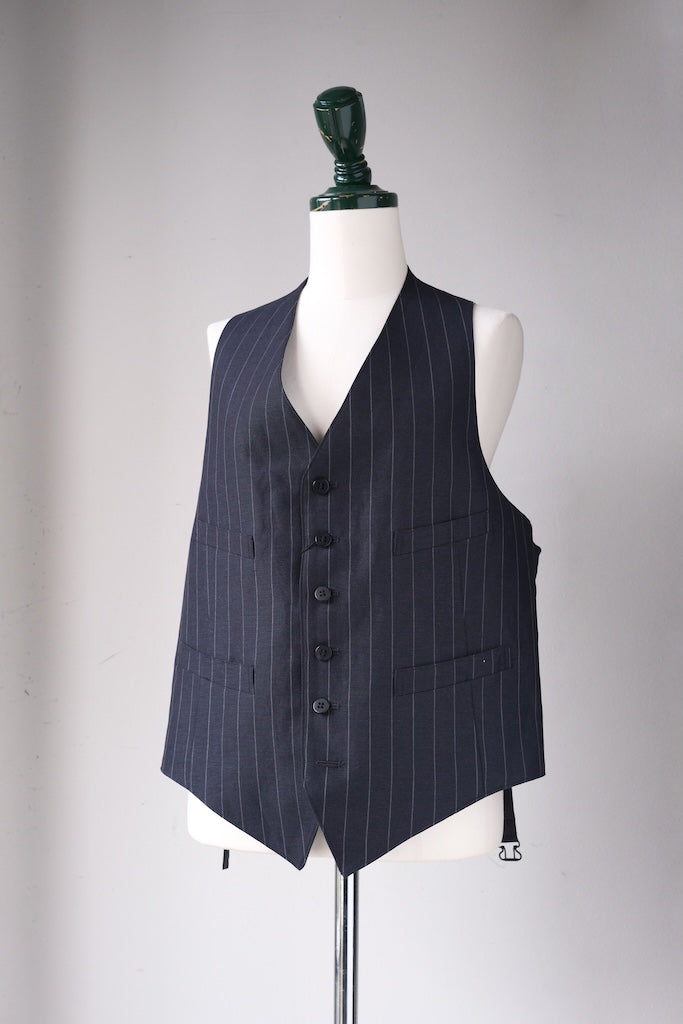 BLACK SIGN 1930s PENCIL STRIPE NOODLES SUMMER VEST