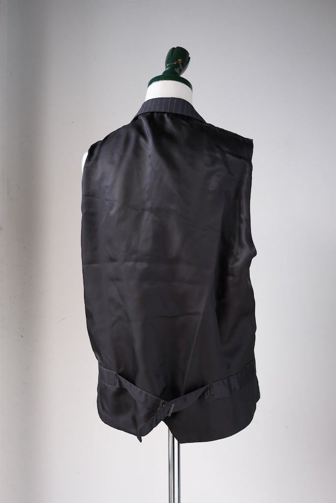 BLACK SIGN 1930 MAX VEST PENCIL STRIPE