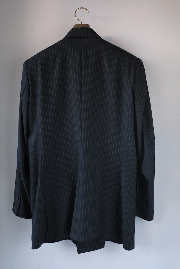 BLACK SIGN DOUBLE BREASTED SUITS STRIPE