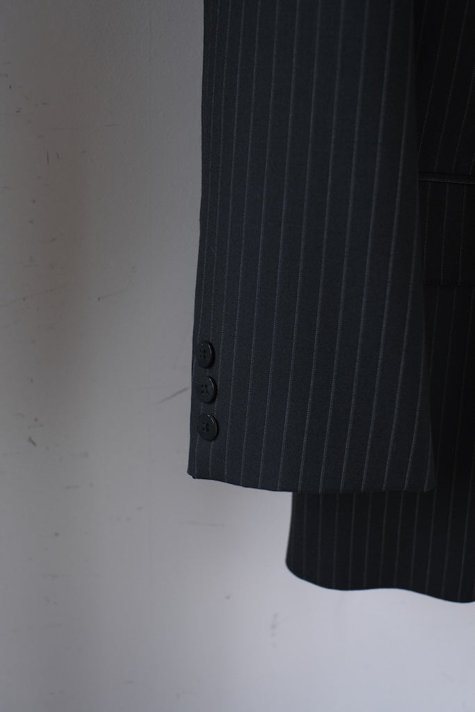 BLACK SIGN DOUBLE BREASTED SUITS STRIPE