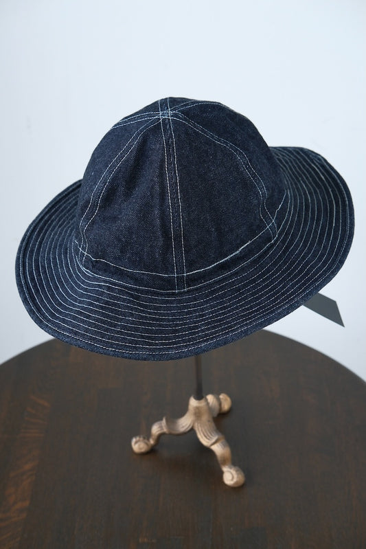 BLACK SIGN INDIGO DENIM UTILITY HAT