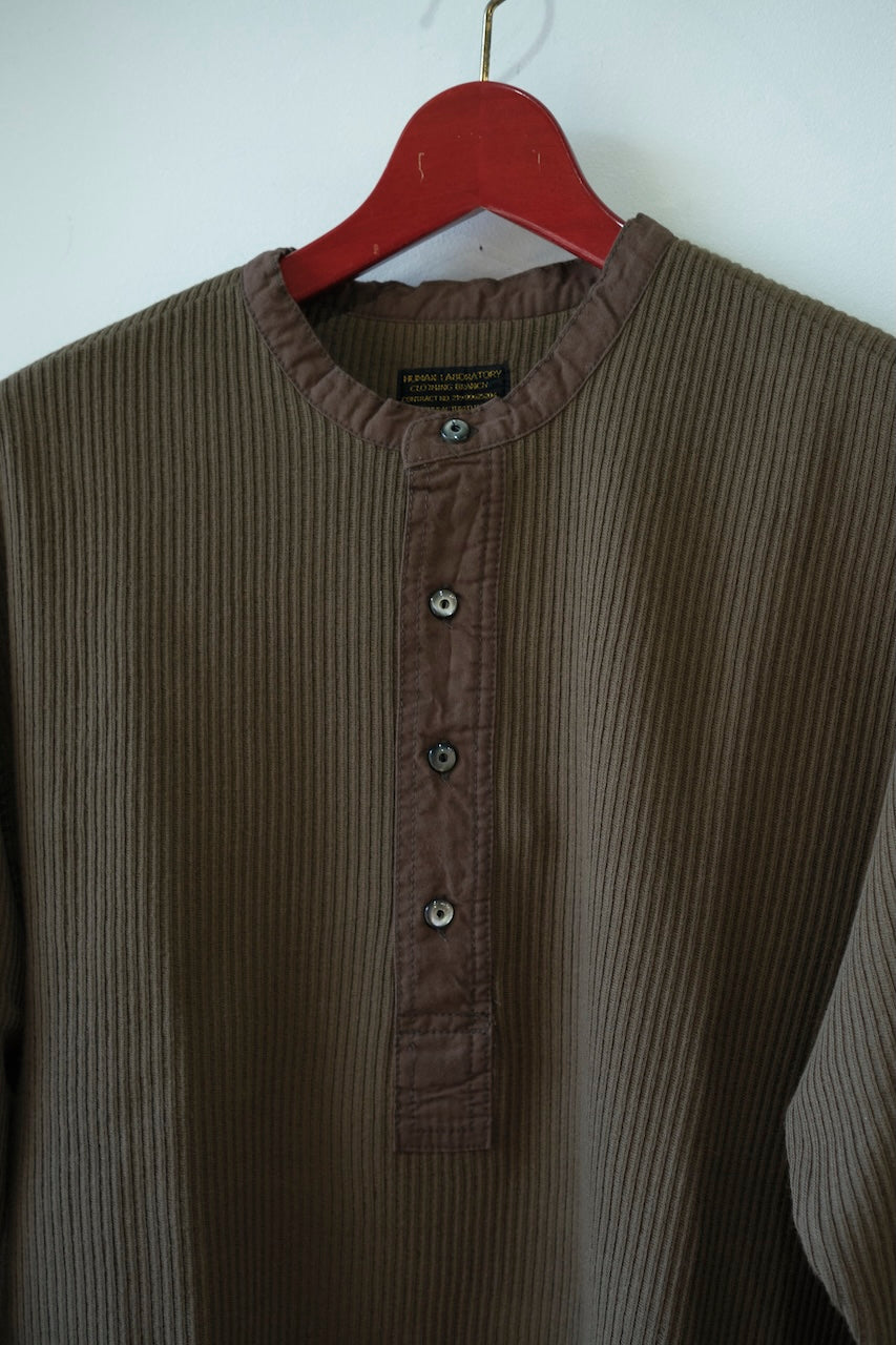 BLACK SIGN RAILROAD KNIT HENLEY L/S