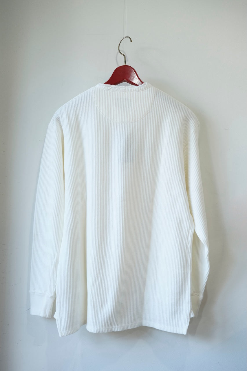 BLACK SIGN RAILROAD KNIT HENLEY L/S