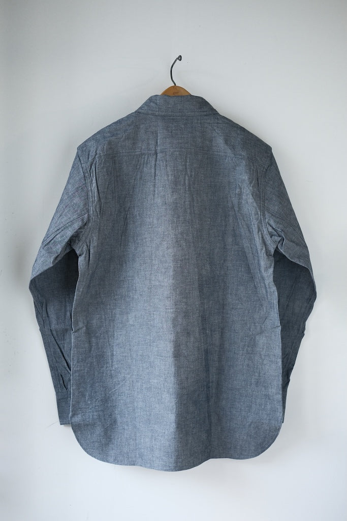 BLACK SIGN 6.5oz CHAMBRAY US NAVY ROYAL SHIRT