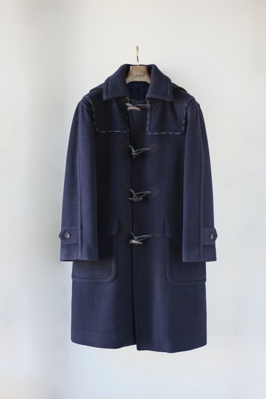 lacquer&c CHEVRON DUFFLE COAT NAVY
