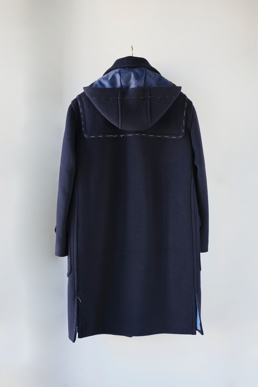 lacquer&c CHEVRON DUFFLE COAT NAVY