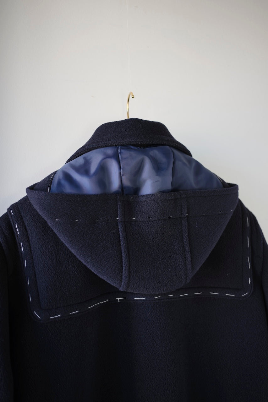 lacquer&c CHEVRON DUFFLE COAT NAVY