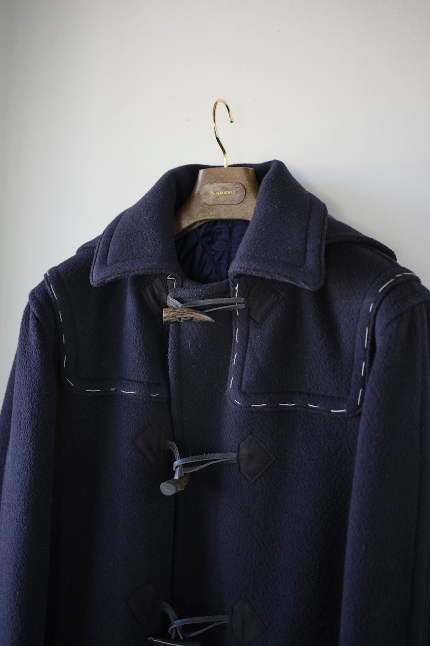 lacquer&c CHEVRON DUFFLE COAT NAVY