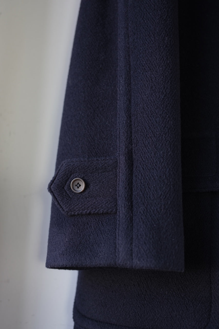 lacquer&c CHEVRON DUFFLE COAT NAVY
