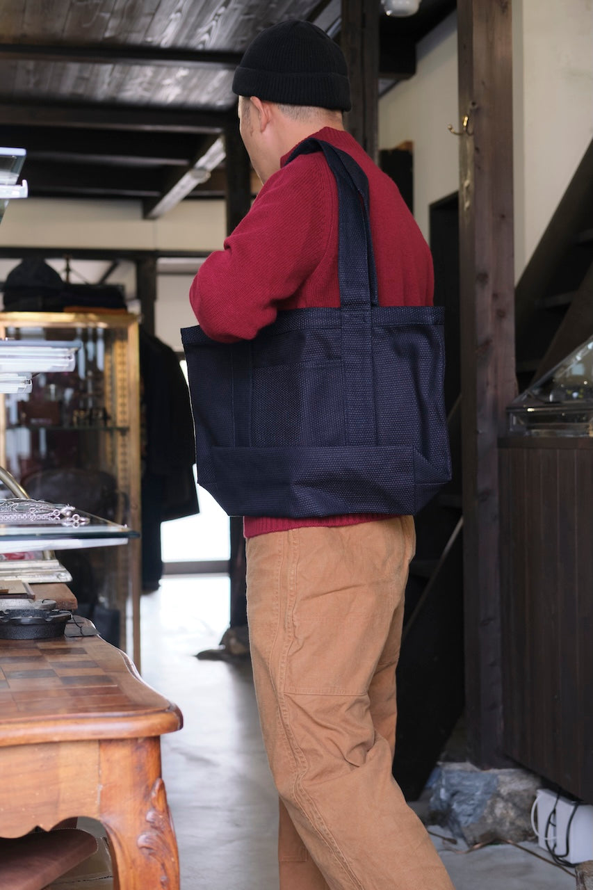 DJANGO ATOUR JARDINIER INDIGO TOTE