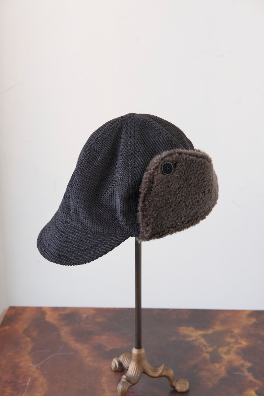 BLACK SIGN RIPPLE CORD AIM CAP