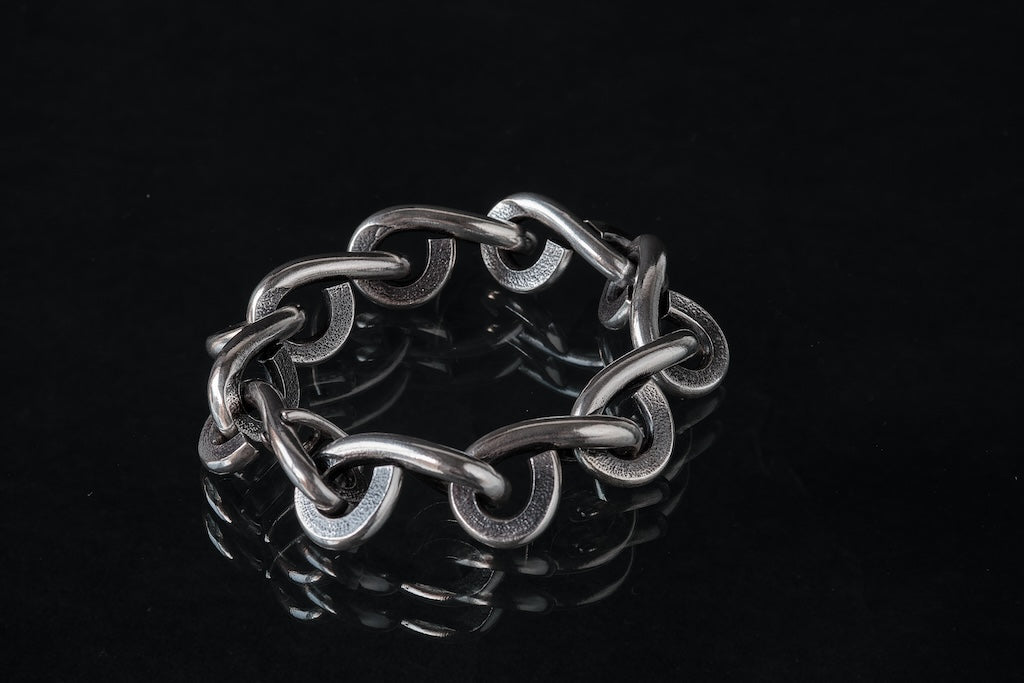 LYNCH SILVER SMITH TWIST(L) HINGE PIN BRACELET