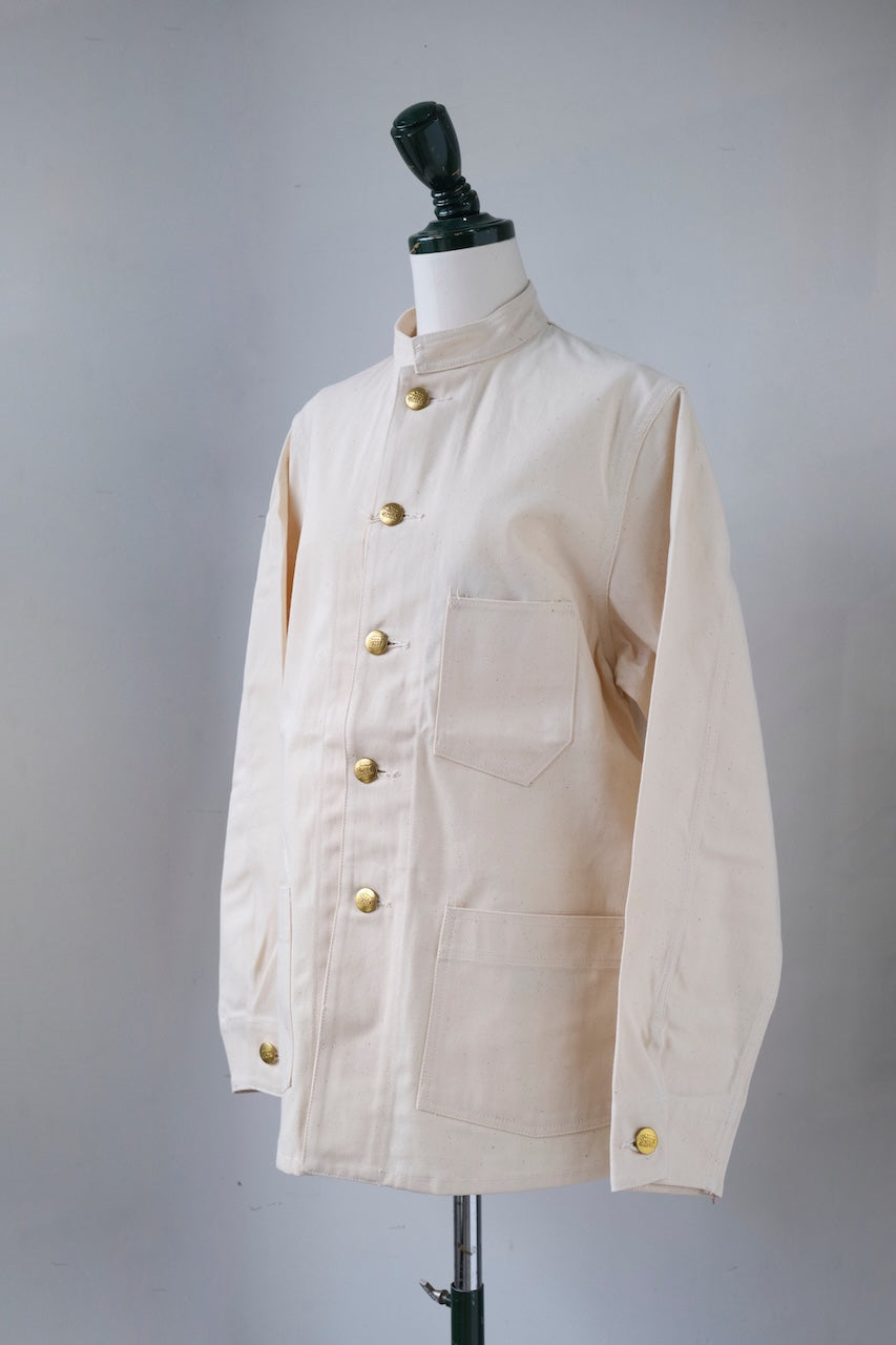 DAPPERS CLASSICAL STANDCOLLAR WORK JKT ECRU LOT1457