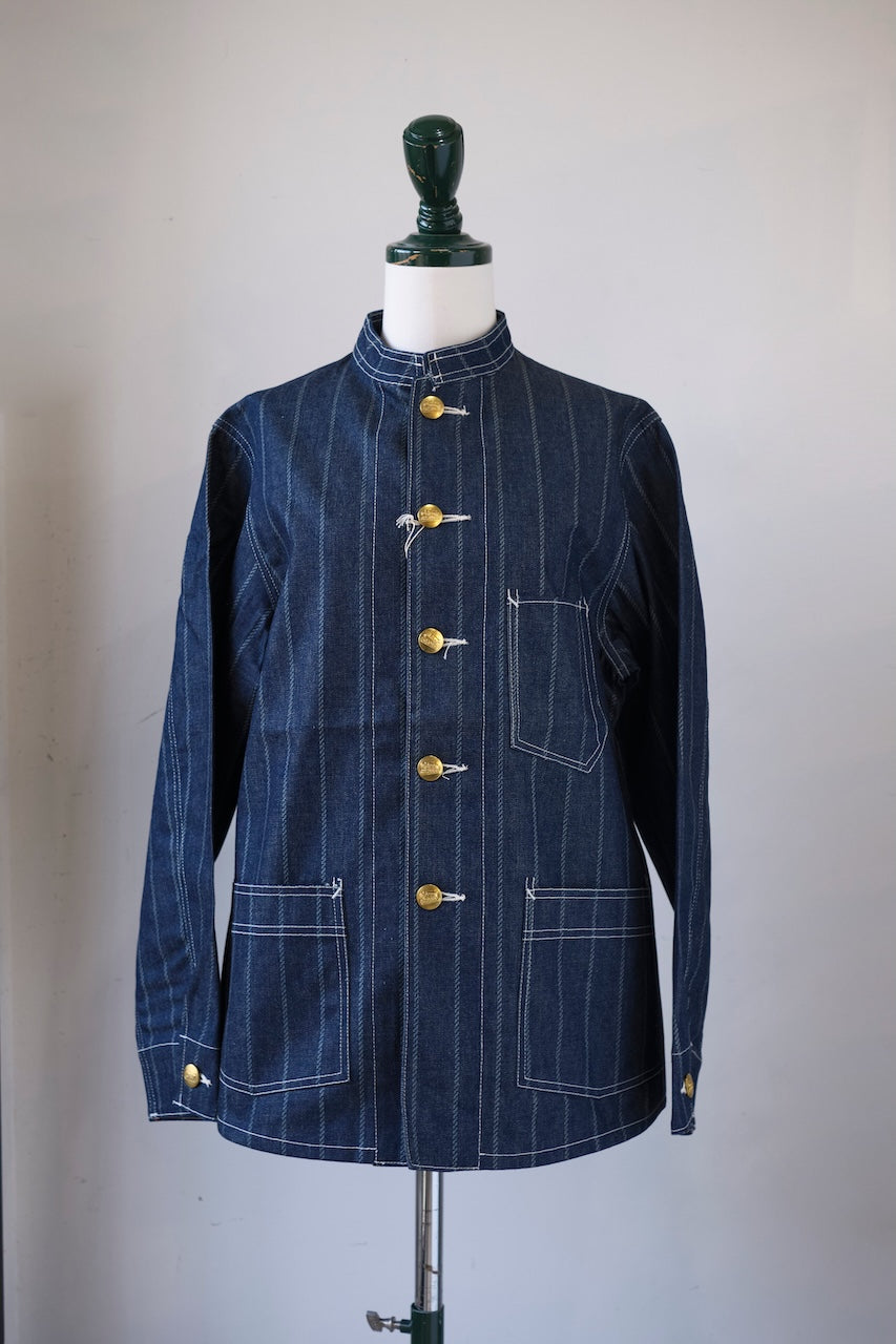 DAPPERS CLASSICAL STANDCOLLAR WORK JKT INDIGO WABASH LOT1457
