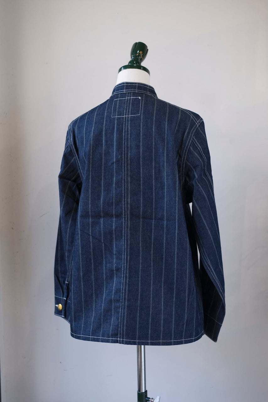 DAPPERS CLASSICAL STANDCOLLAR WORK JKT INDIGO WABASH LOT1457