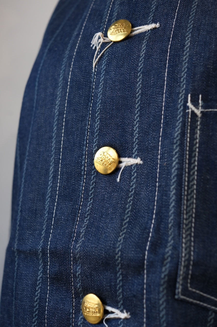 DAPPERS CLASSICAL STANDCOLLAR WORK JKT INDIGO WABASH LOT1457