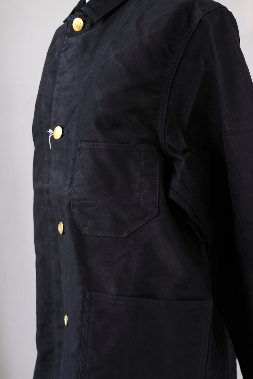 DAPPERS EARLY CENTURY STYLE COVERALL BLACK MOLESKIN LOT1503