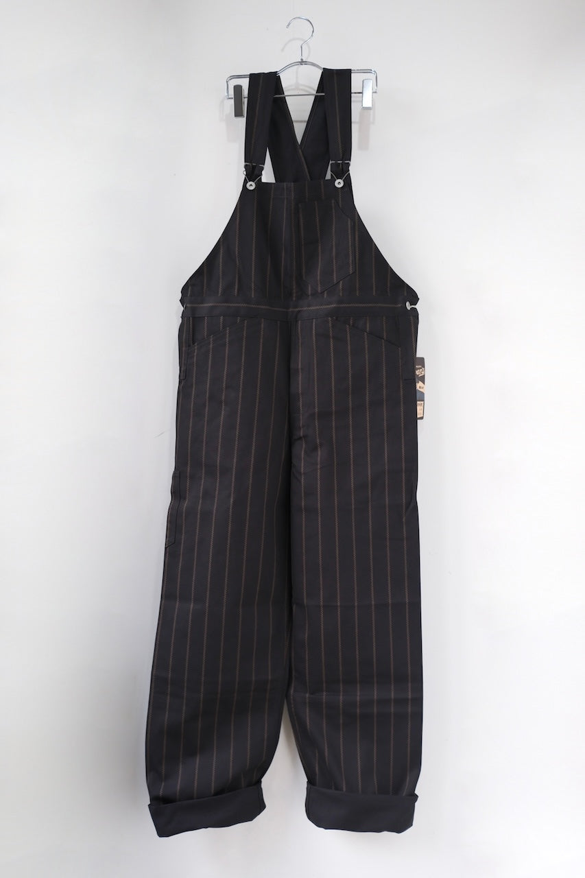 DAPPERS CLASSICAL RAILROADER BIB OVERALLS BLACK WABASH LOT1585