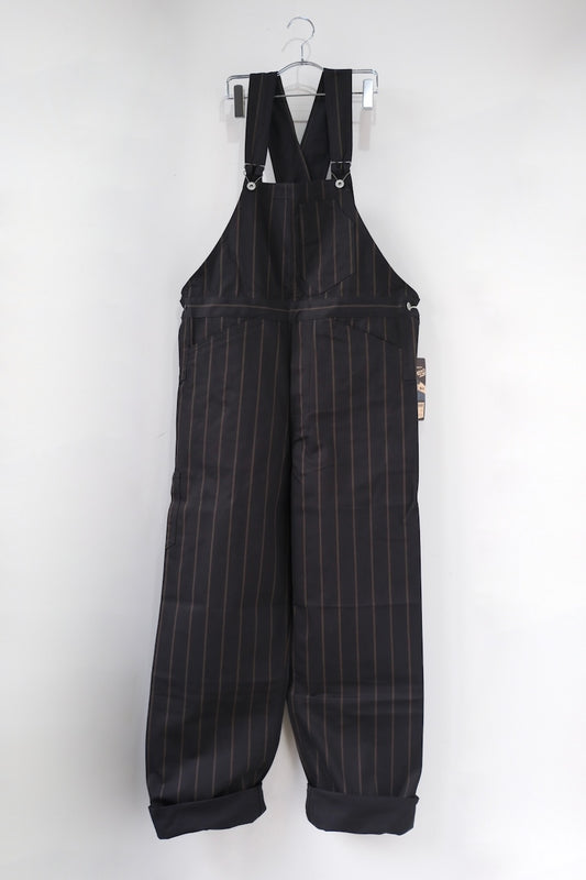 DAPPERS CLASSICAL RAILROADER BIB OVERALLS BLACK WABASH LOT1585