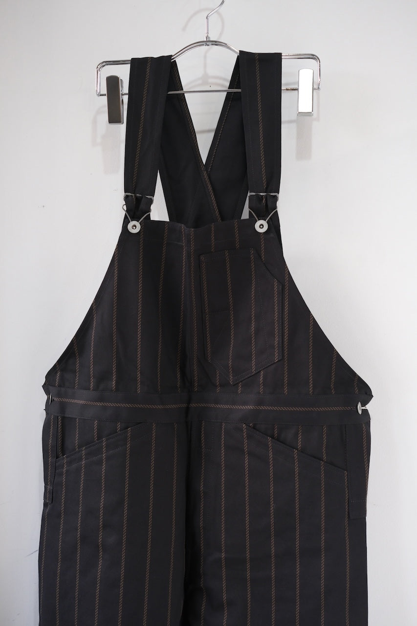 DAPPERS CLASSICAL RAILROADER BIB OVERALLS BLACK WABASH LOT1585