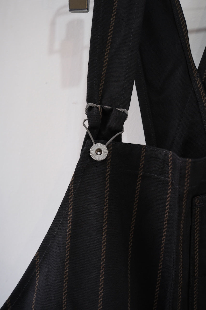 DAPPERS CLASSICAL RAILROADER BIB OVERALLS BLACK WABASH LOT1585