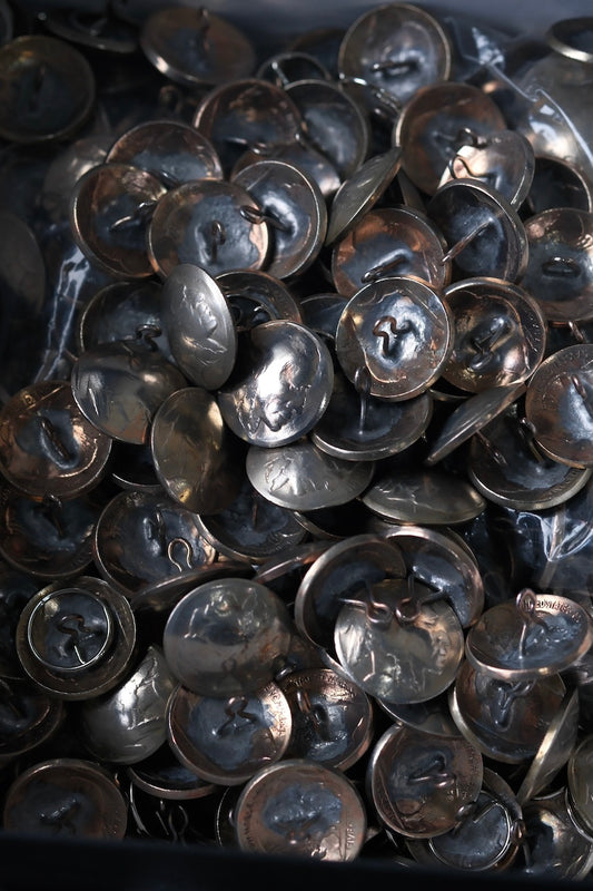 OLD 5CENT COIN CONCHO CHANGE BUTTON