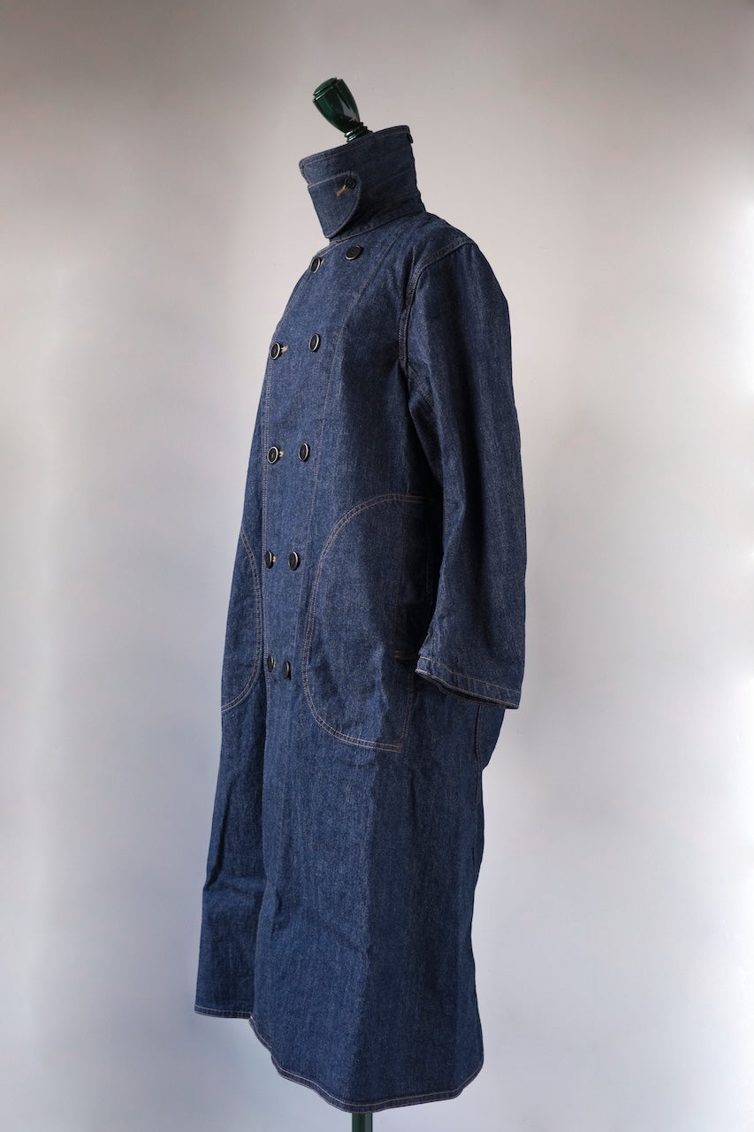 BLACK SIGN 1930 HITMAN COAT DARK INDIGO – grandguignol